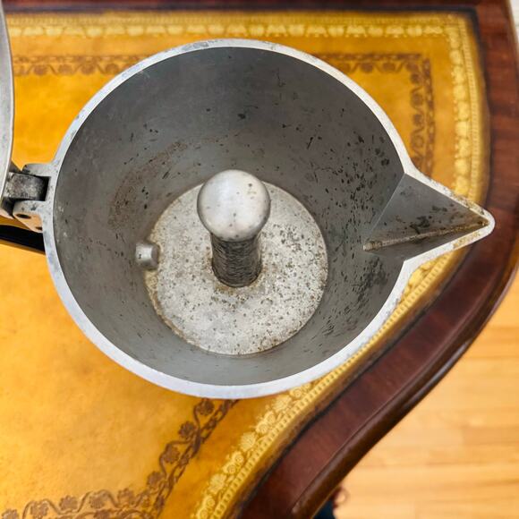 VAMPA Espresso Demitasse Black Aluminum Stovetop Lrg Coffee Maker VTG 40s Italy - Picture 7 of 11